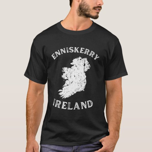 Enniskerry Wicklow Ireland Map Gaelic Hurling Tシャツ (正面)