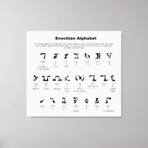Enochianのアルファベットの図表 キャンバスプリント