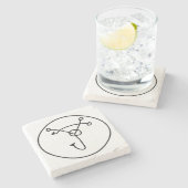 Enochianの天使AANAAの大理石のシール ストーンコースター (横)