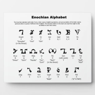 Enochianアルファベットグラフ フォトプラーク