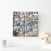 Enolaノーフォークの南鉄道ヤードのHarrisburg PA スクエア壁時計 (ホーム)