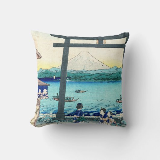 Enoshimaの出入口Sagami 1858年 クッション (正面)