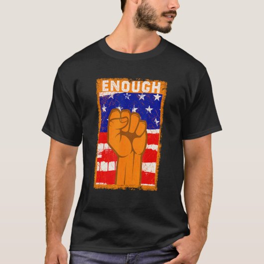 Enough End Gun Violence Protect Our Children Orang Tシャツ (正面)