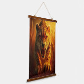 Enraged Cheetah 吊り下げ型タペストリー (傾斜あり)