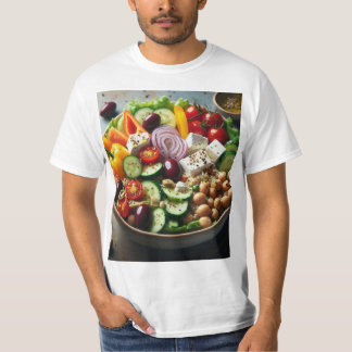 Ensalada Mediterránea fresca y deliciosa  Tシャツ
