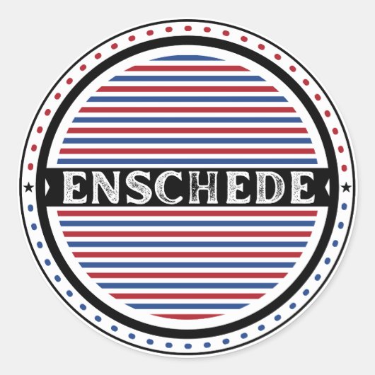 Enschede City Pride Emblem – Dutch Identity ラウンドシール (正面)