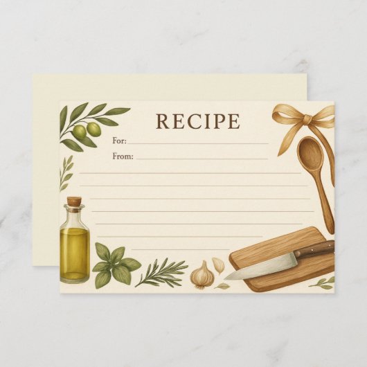 Ensconced in Sicily Recipe Card (正面/裏面)