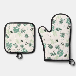 Ensemble de gant de cuisine et manique matelassé m 鍋つかみ&鍋敷きセット