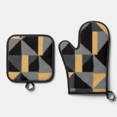 Ensemble de Manique et Gant Géométrique 鍋つかみ&鍋敷きセット (正面)