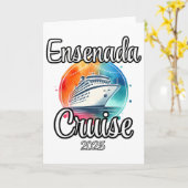 Ensenada Cruise 2025 Matching Family Vacation Men カード (黄色い花)