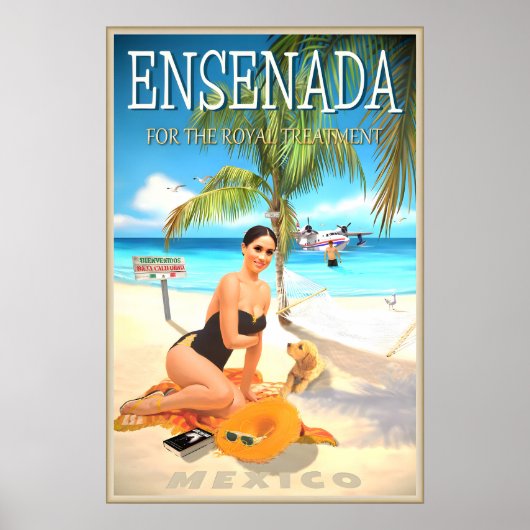 Ensenada Mexico Baja California Travel Poster ポスター (正面)