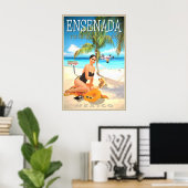 Ensenada Mexico Baja California Travel Poster ポスター (ホームオフィス)