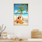 Ensenada Mexico Baja California Travel Poster ポスター (キッチン)