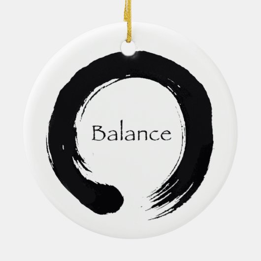 Ensoのオーナメントを呼吸して下さい及びバランスをとって下さい セラミックオーナメント (裏面)
