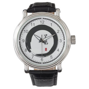 Ensoの円および兄弟の書道 腕時計