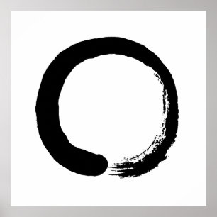 Ensoの円の禅の書道ポスター ポスター