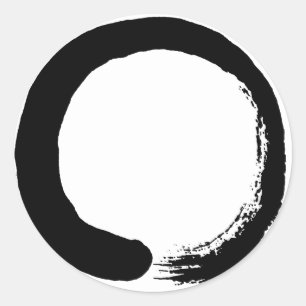 Ensoの円の禅の書道 ラウンドシール