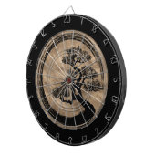 Ensoの禅の円および盆栽の木の金ゴールド ダーツボード (正面右)