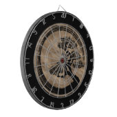 Ensoの禅の円および盆栽の木の金ゴールド ダーツボード (正面左)