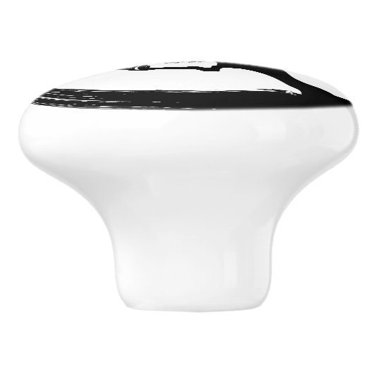 Ensoの禅の円および盆栽の木 セラミックノブ (側面)