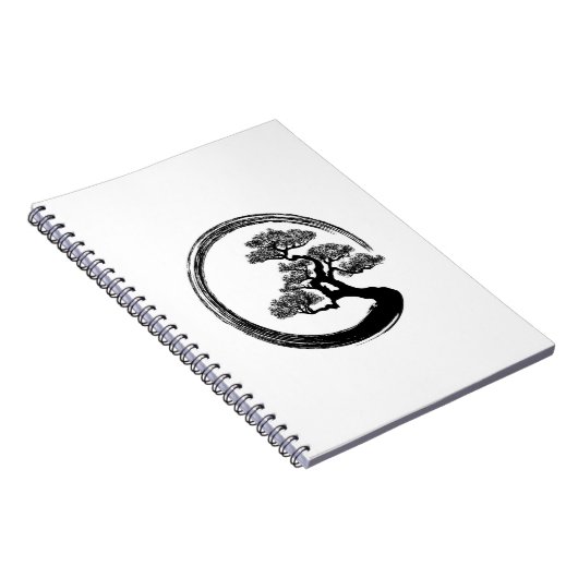 Ensoの禅の円および盆栽の木 ノートブック (右側)
