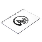 Ensoの禅の円および盆栽の木 ノートブック (左側)