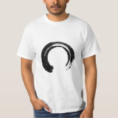 Ensoの禅の書道の円のグラフィックのTシャツ Tシャツ (正面)