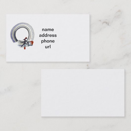 EnsoのOrgamiの紙からの漢字の切口との調和 名刺 (正面/裏面)