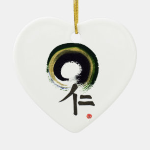 Enso -慈善のための漢字 セラミックオーナメント