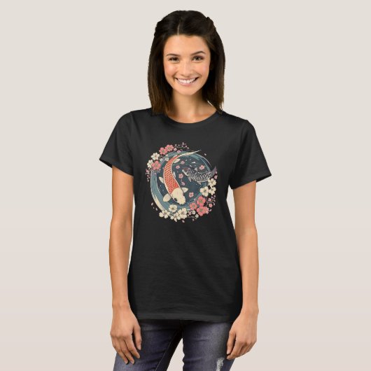 Enso circle Koi Fish Pond Tシャツ (正面フル)