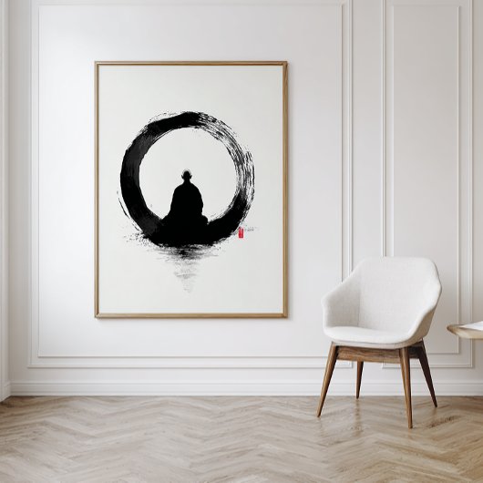 Enso Circle - Zen Ink Wall Art - Minimal Decor ポスター
