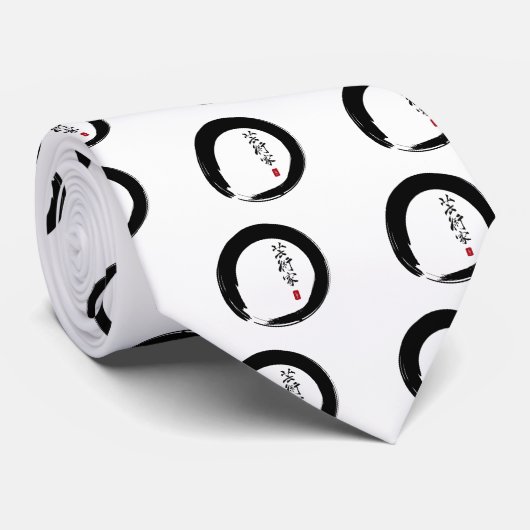 Enso with Japanese for "Artist" ネクタイ (ロール)