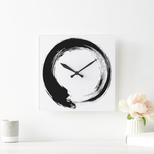 Enso Zen Circle スクエア壁時計 (ホーム)