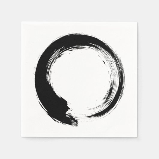 Enso Zen Circle スタンダードカクテルナプキン (正面)