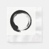 Enso Zen Circle 縁ありカクテルナプキン (正面)