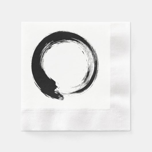 Enso Zen Circle 縁ありカクテルナプキン (正面)