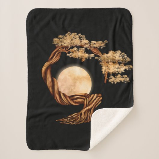 Enso Zen Circle Bonsai Tree シェルパブランケット (正面)