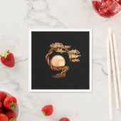 Enso Zen Circle Bonsai Tree スタンダードカクテルナプキン (インサイチュ)