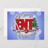 ENTクリスマスの耳咽喉学者の耳の鼻の喉 シーズンポストカード (正面/裏面)