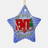 ENTクリスマスの耳咽喉学者の耳の鼻の喉 セラミックオーナメント (右)