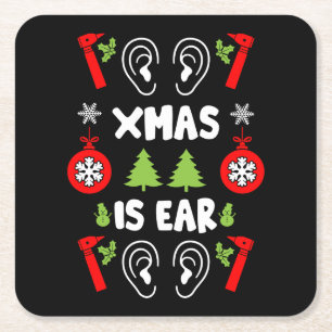 ENTドクタークリスマス スクエアペーパーコースター