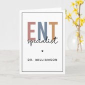 ENTドクパーソナライズされたターENTスペシャリスト カード (黄色い花)