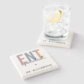 ENTドクパーソナライズされたターENTスペシャリスト ストーンコースター (横)