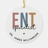ENTドクパーソナライズされたターENTスペシャリスト セラミックオーナメント (正面)
