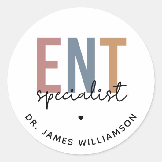 ENTドクパーソナライズされたターENTスペシャリスト ラウンドシール (正面)