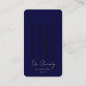 ENTモダン耳鼻咽喉科医ミッドナイトブルー 名刺 (正面)