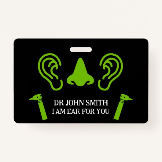 ENT耳鼻咽喉科耳鼻咽喉科医 バッジ (正面)