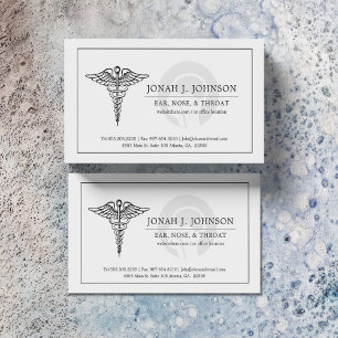 ENT  ミニマリスト色あせたENTシンボル 名刺