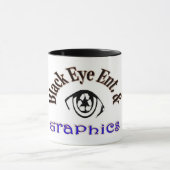 Ent Blkの目。 及びグラフィックのコーヒー・マグ マグカップ (中央)
