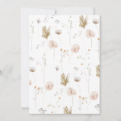 Entacting お洒落 Wildflowers エレガント Script I 招待状 (裏面)